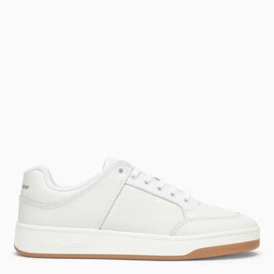 Saint Laurent White Calfskin Sl/61 Sneakers For Men | Designer Ss24 Fashion Shoes