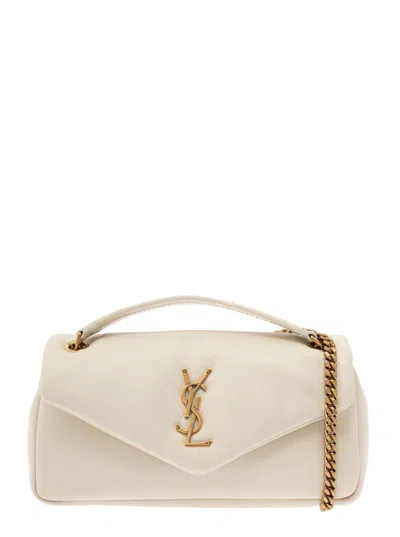 Saint Laurent Medium Calypso Chain Bag In White