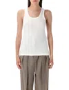 Saint Laurent White Cassandre Tank Top In White