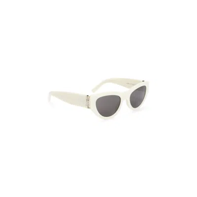 SAINT LAURENT WHITE CAT EYE SUNGLASSES