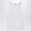 Saint Laurent Poplin Tank Top In White