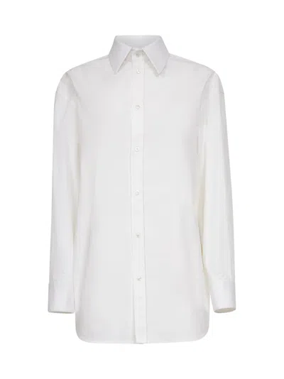 Saint Laurent White Cotton Poplin Cassandre Shirt