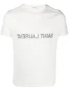 Saint Laurent Reverse Logo T-shirt In White
