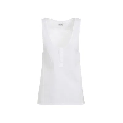 SAINT LAURENT SAINT LAURENT WHITE COTTON TOP