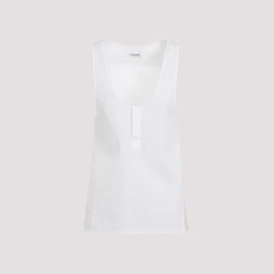 SAINT LAURENT WHITE COTTON TOP