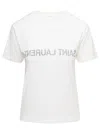 Saint Laurent Reverse Logo T-shirt In White