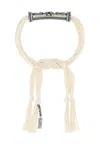 Saint Laurent Fabric Bracelet In White