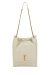 Saint Laurent Ivory Leather Pochon Shoulder Bag