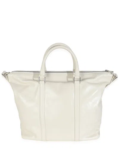 Saint Laurent White Leather Camden Tote (authentic Pre-loved)