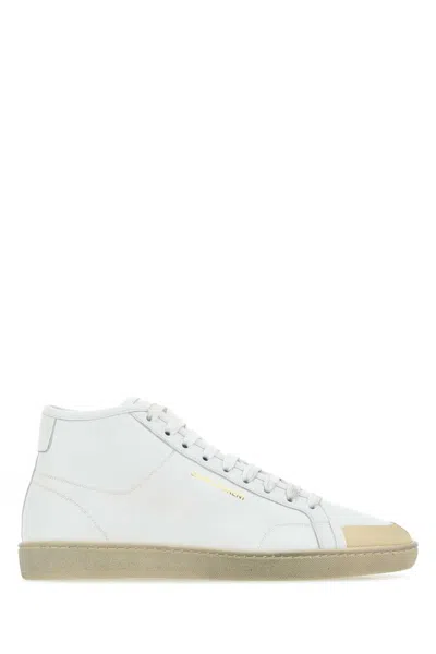 Saint Laurent White Leather Court Classic Sl/39 Sneakers In 9377