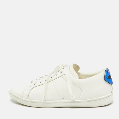 Pre-owned Saint Laurent White Leather Court Classic Sneakers Size 37