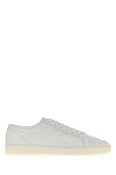 Saint Laurent White Leather Gym Sneakers