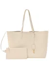 Saint Laurent White Leather Large East West Shopping Tote Bag (authentic Pre-  Loved)