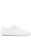 SAINT LAURENT WHITE LEATHER LOW-TOP SNEAKERS FOR MEN