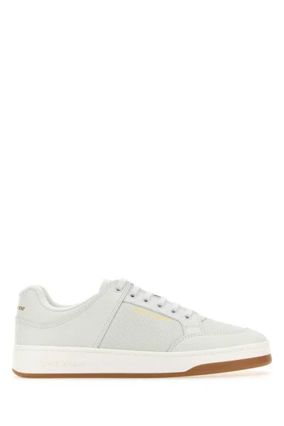 SAINT LAURENT WHITE LEATHER SL/16 SNEAKERS