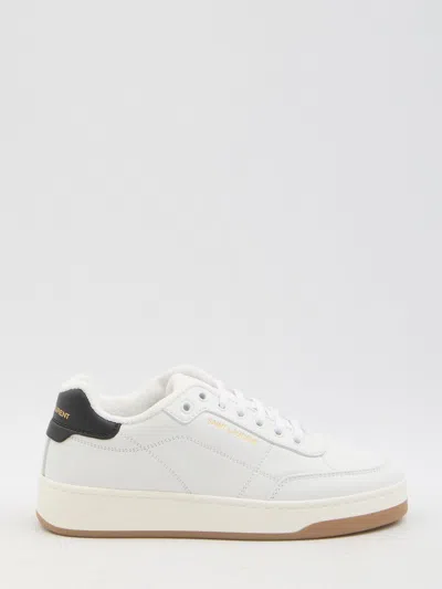 Saint Laurent White Leather Sl/61 Sneakers