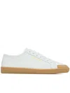 Saint Laurent White Leather Sneaker In White