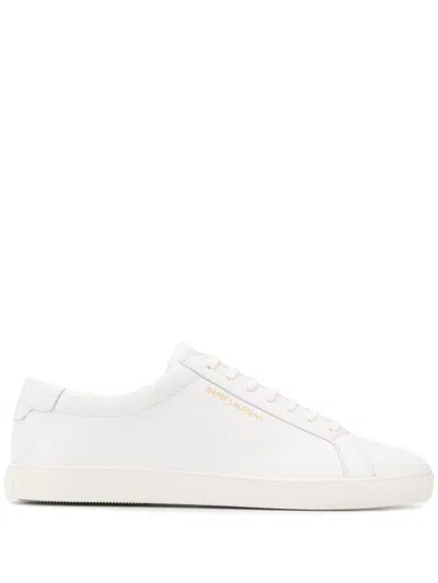 SAINT LAURENT SAINT LAURENT WHITE LEATHER SNEAKERS