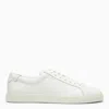 SAINT LAURENT WHITE LEATHER TRAINERS FOR MEN