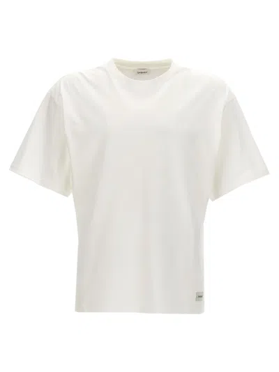 SAINT LAURENT WHITE LOGO LABEL T-SHIRT