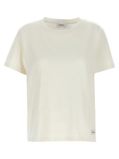 SAINT LAURENT WHITE LOGO LABEL T-SHIRT