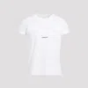 Saint Laurent Logo-print Cotton T-shirt In White