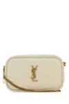 Saint Laurent White Lou Quilted Crossbody Bag In White