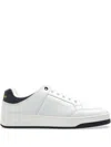 Saint Laurent Low-top Sneakers With Contrast Heel Tab In White