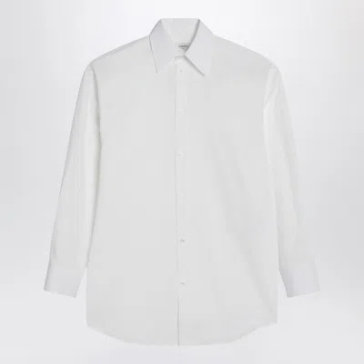 Saint Laurent White Pinstripe Shirt In Cotton Women