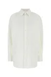 Saint Laurent Cassandre Cotton Poplin Shirt In White