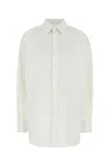 Saint Laurent Cassandre Cotton Poplin Shirt In White