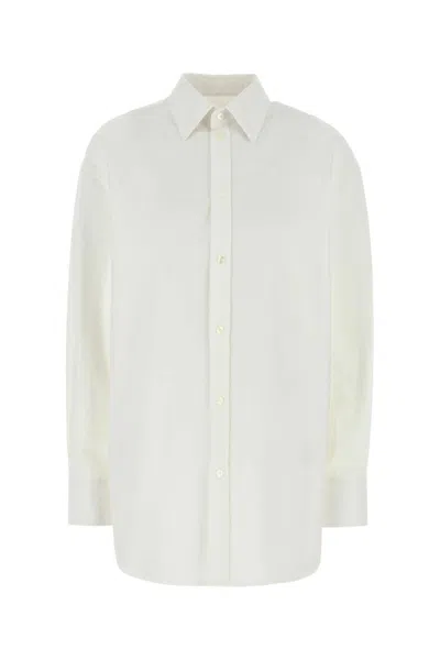 SAINT LAURENT WHITE POPLIN SHIRT
