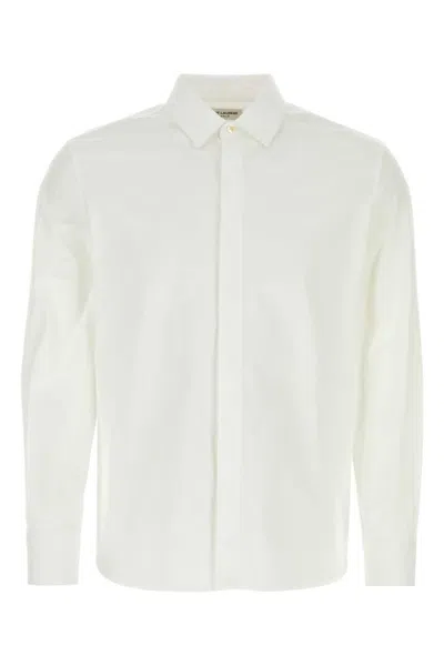 SAINT LAURENT WHITE POPLIN SHIRT