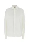 Saint Laurent Camicia In Popeline Bianco  Donna In Bianc