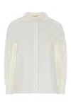 Saint Laurent White Poplin Shirt In Neutral