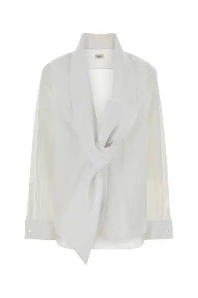 Saint Laurent White Regular Solid Shirt