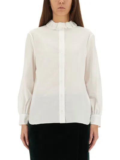 Saint Laurent White Regular Solid Shirt