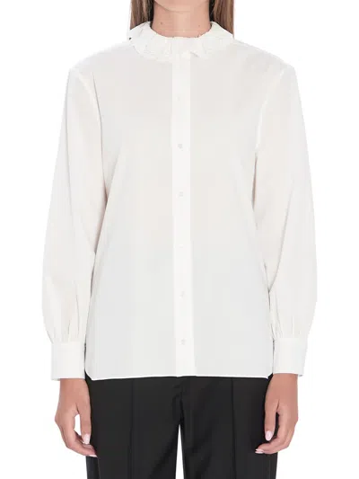 SAINT LAURENT WHITE REGULAR SOLID SHIRT