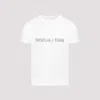 Saint Laurent Reverse Logo T-shirt 'naturel/noir' In White