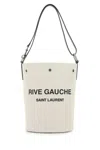 Saint Laurent Borsa A Secchiello Rive Gauche Media Bicolor In Tela E Pelle  Donna In White