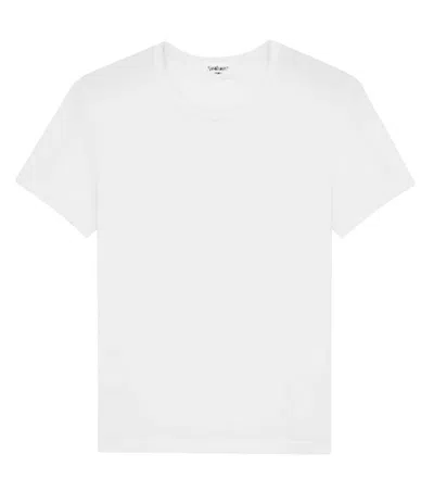 SAINT LAURENT WHITE ROUND NECK T-SHIRT
