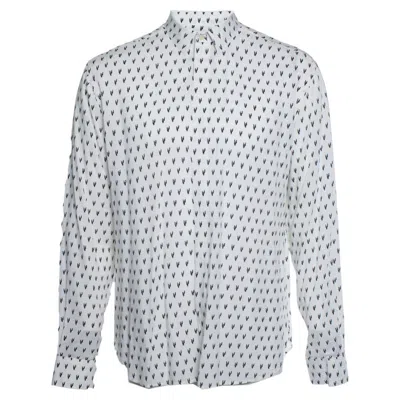 Pre-owned Saint Laurent , White Shirt With V Print 2017