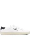 Saint Laurent Leather Court Classic Low-top Sneakers In White