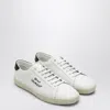 Saint Laurent Logo-embroidered Leather Sneakers In White