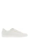 Saint Laurent Low-top Leather Sneakers Round Toe In White
