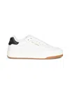 Saint Laurent White Smooth Leather Sl/61 Sneakers In White