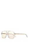 Saint Laurent Transparent Acetate Sl 545 Sunglasses In White