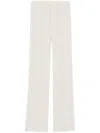 Saint Laurent White Wide Leg Satin Trousers In White