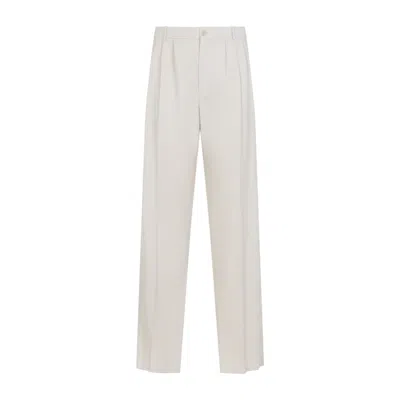 SAINT LAURENT SAINT LAURENT WHITE WOOL PANTS