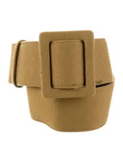 Pre-owned Saint Laurent Wide Belt In Green